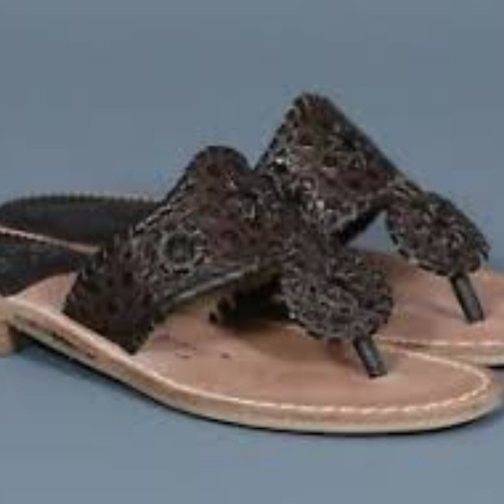 Jack Rogers Snake Skin Brown Sandals